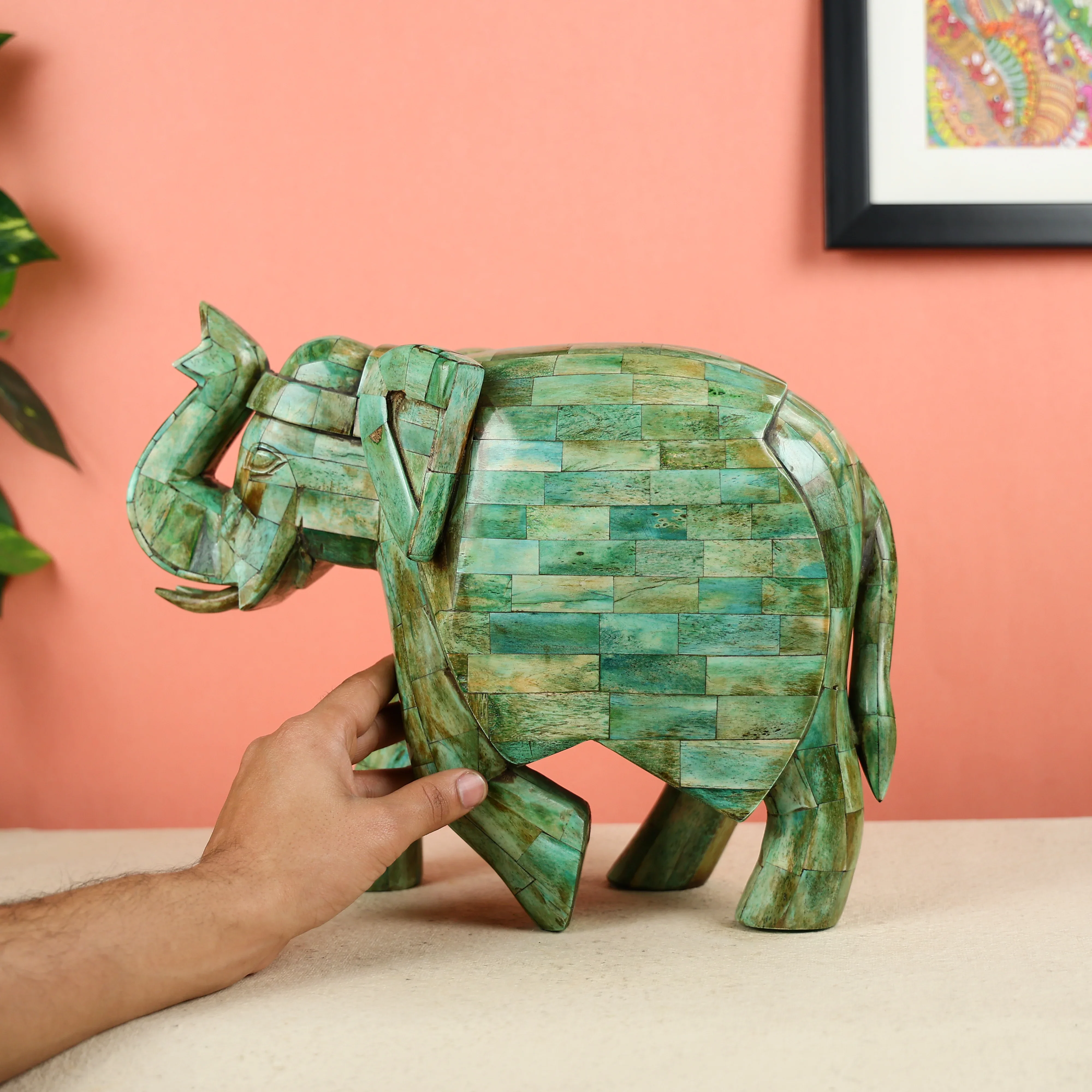 Antique Elephant Artifact Made Of Camel Bone - Image 4