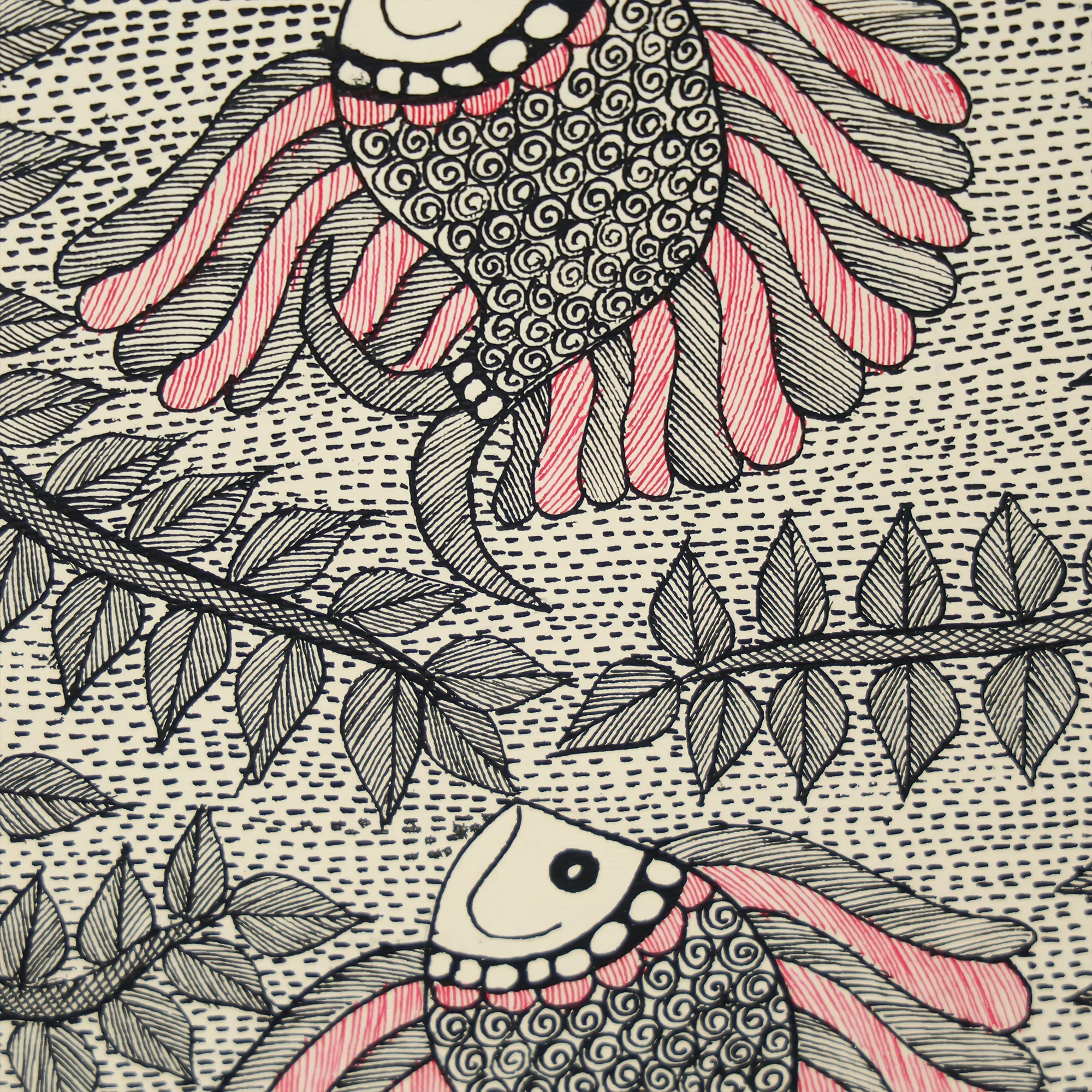 Beautiful Fish Hand-Painted Wall Art With Intricate Design - Image 4
