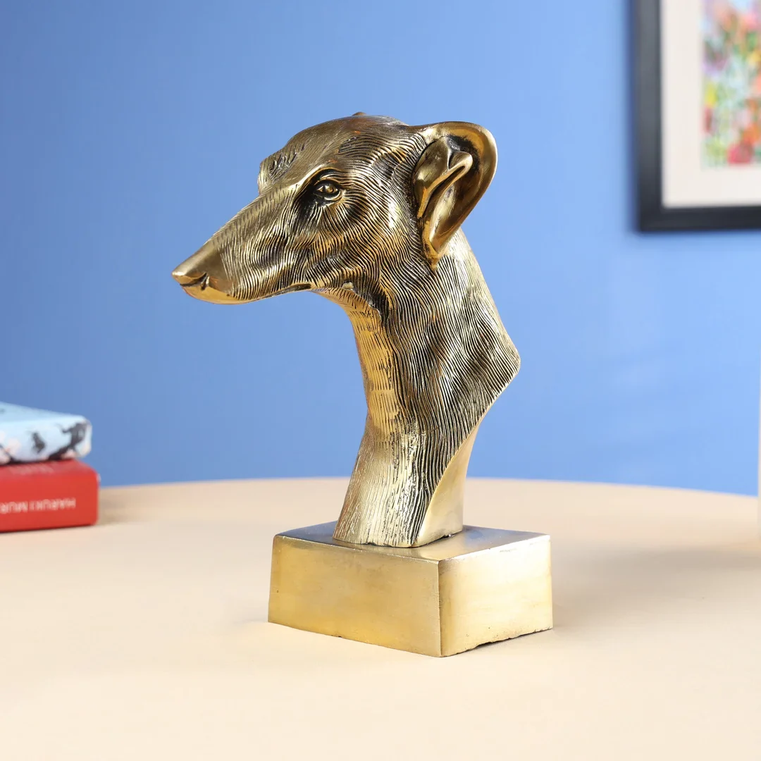 Brass Dog Head