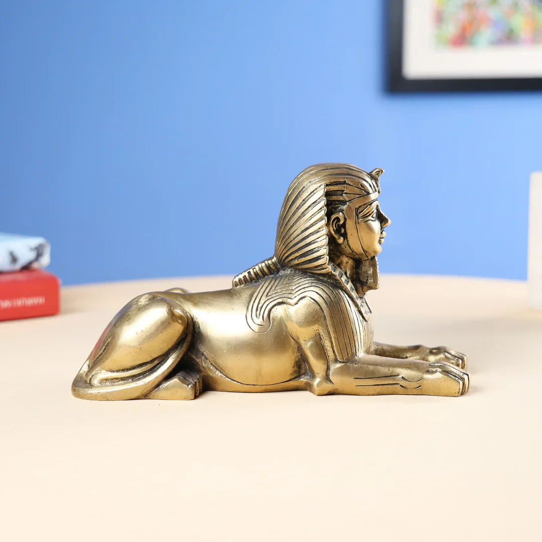 Brass Egyptian Lion - Image 3