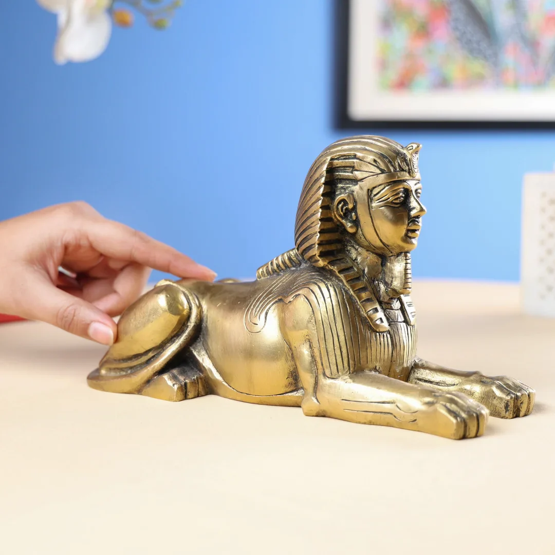 Brass Egyptian Lion - Image 4