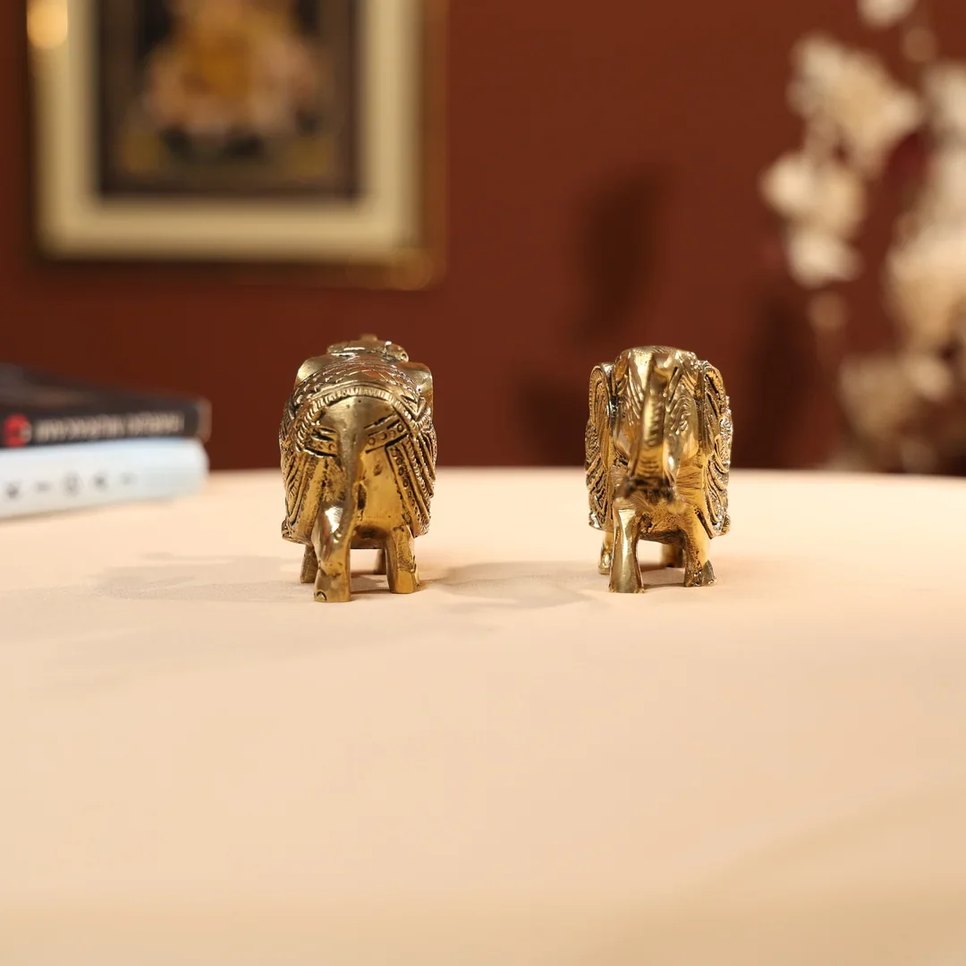 Brass Elephant Pair - Image 5