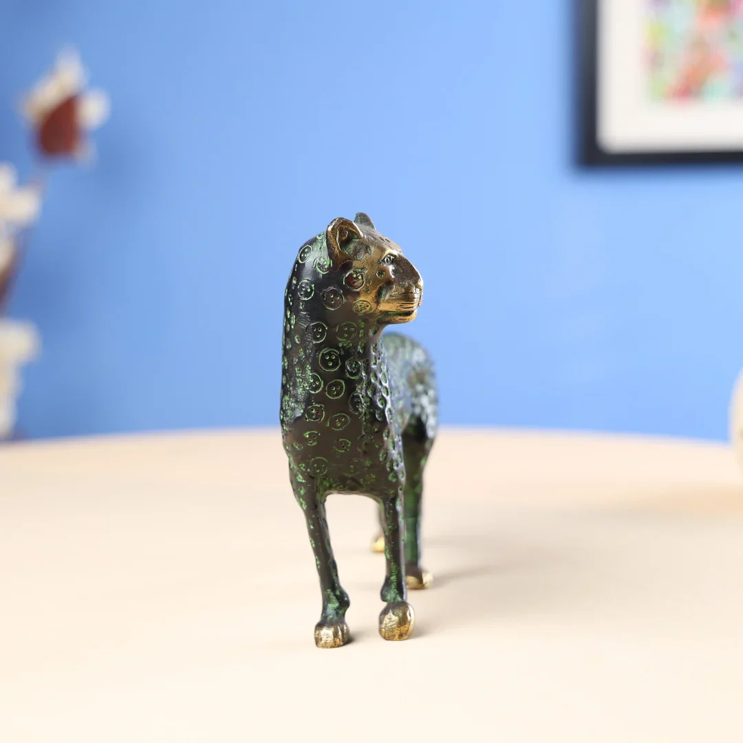 Brass Green Coloured Jaguar