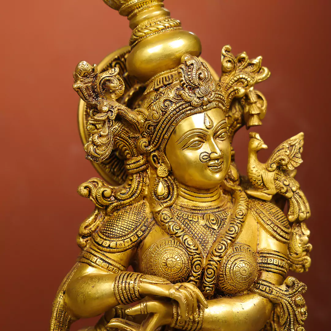 Brass Idol Of Lord Krishna And Shree Radha - Image 4