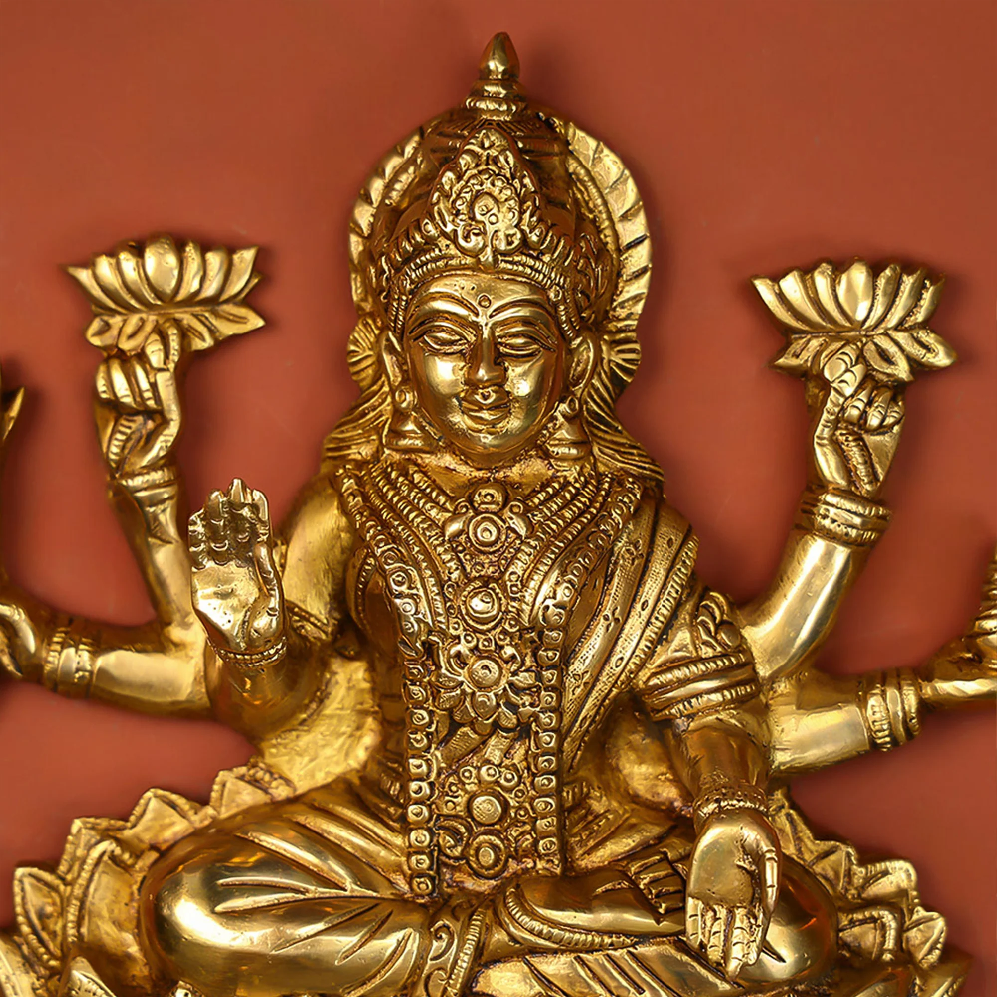 Brass Lakshmi Wall Hanging - Image 3
