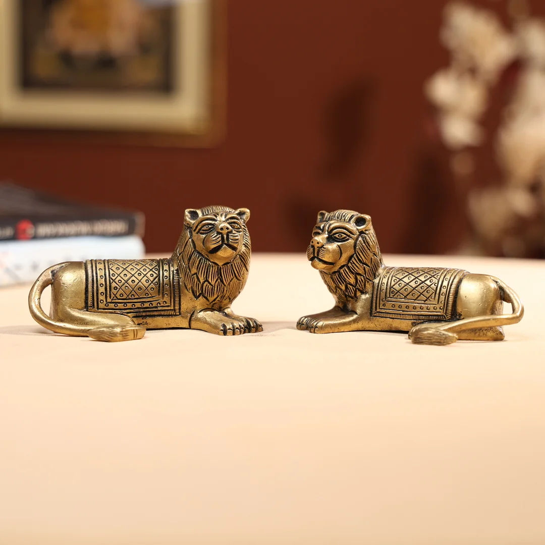 Brass Lion Family of Two - Image 3