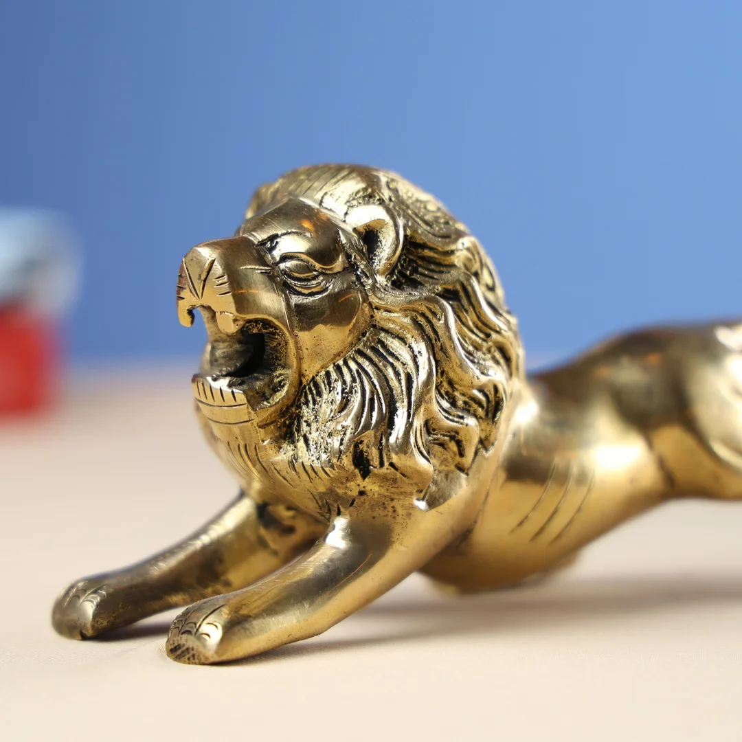 Brass Lion Running