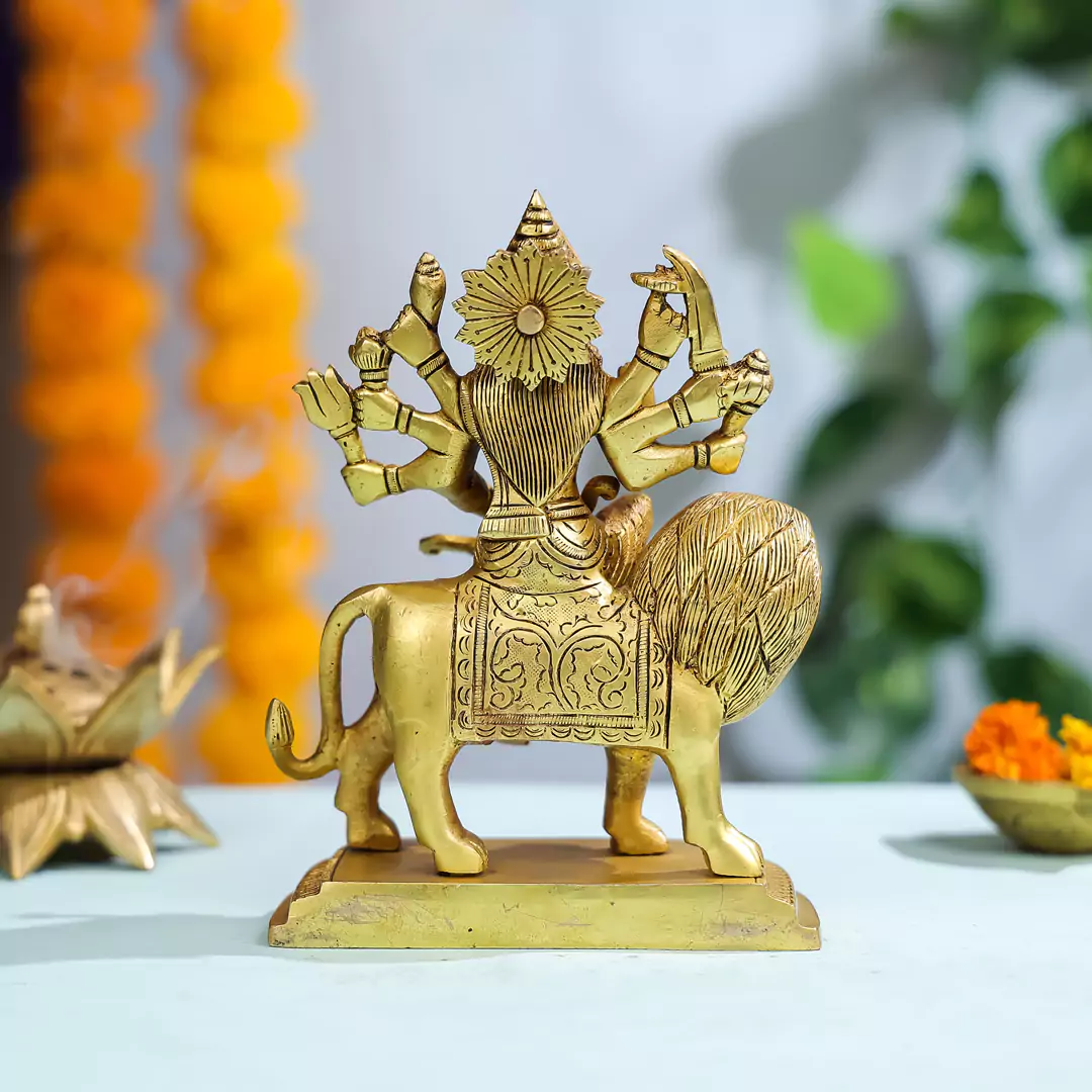 Brass Maa Durga Idol - Image 3