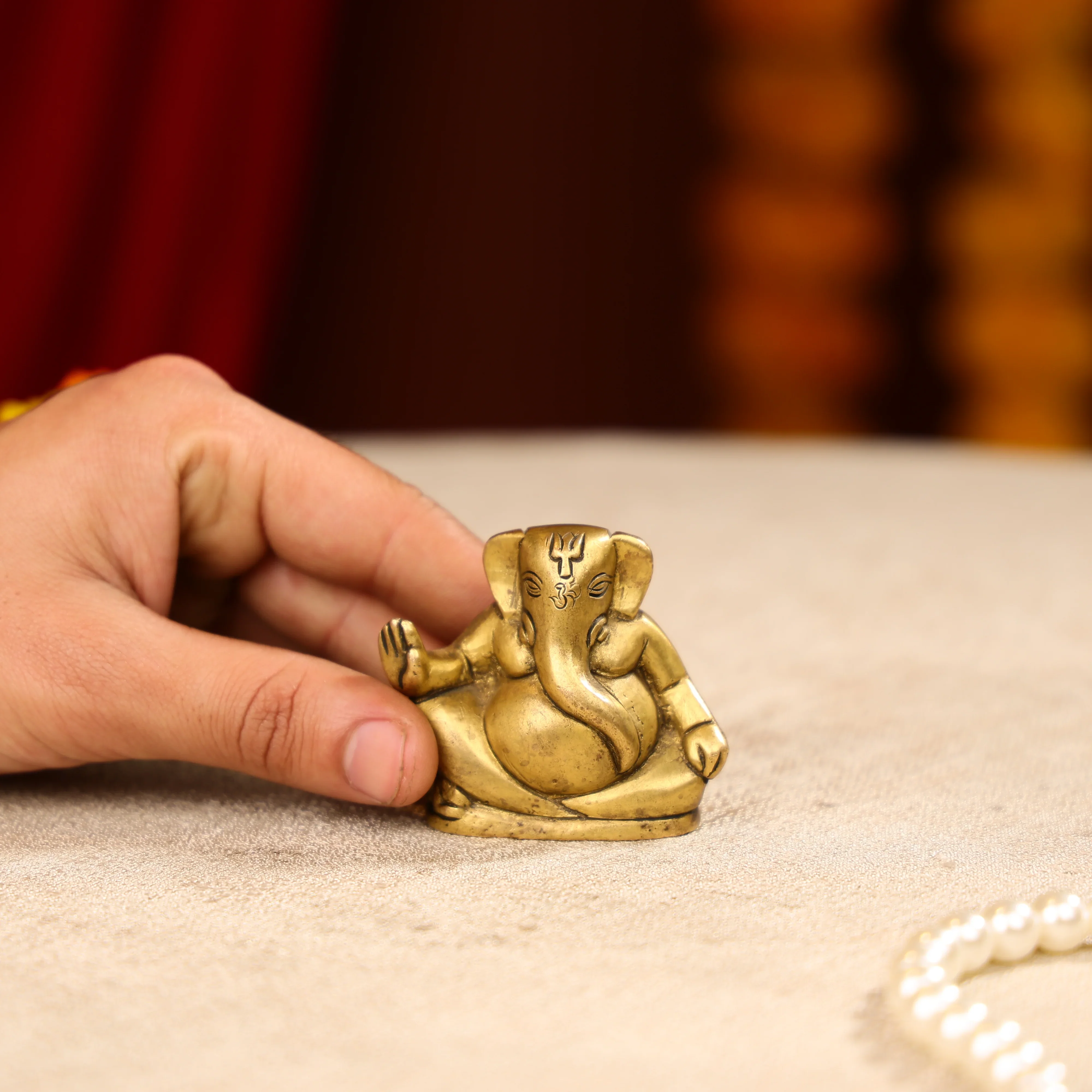 2" Brass Modern Lord Ganesha Idol - Image 6