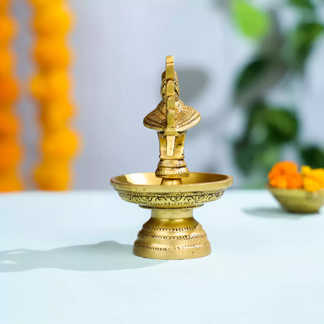 Brass Peacock Diya - Image 3