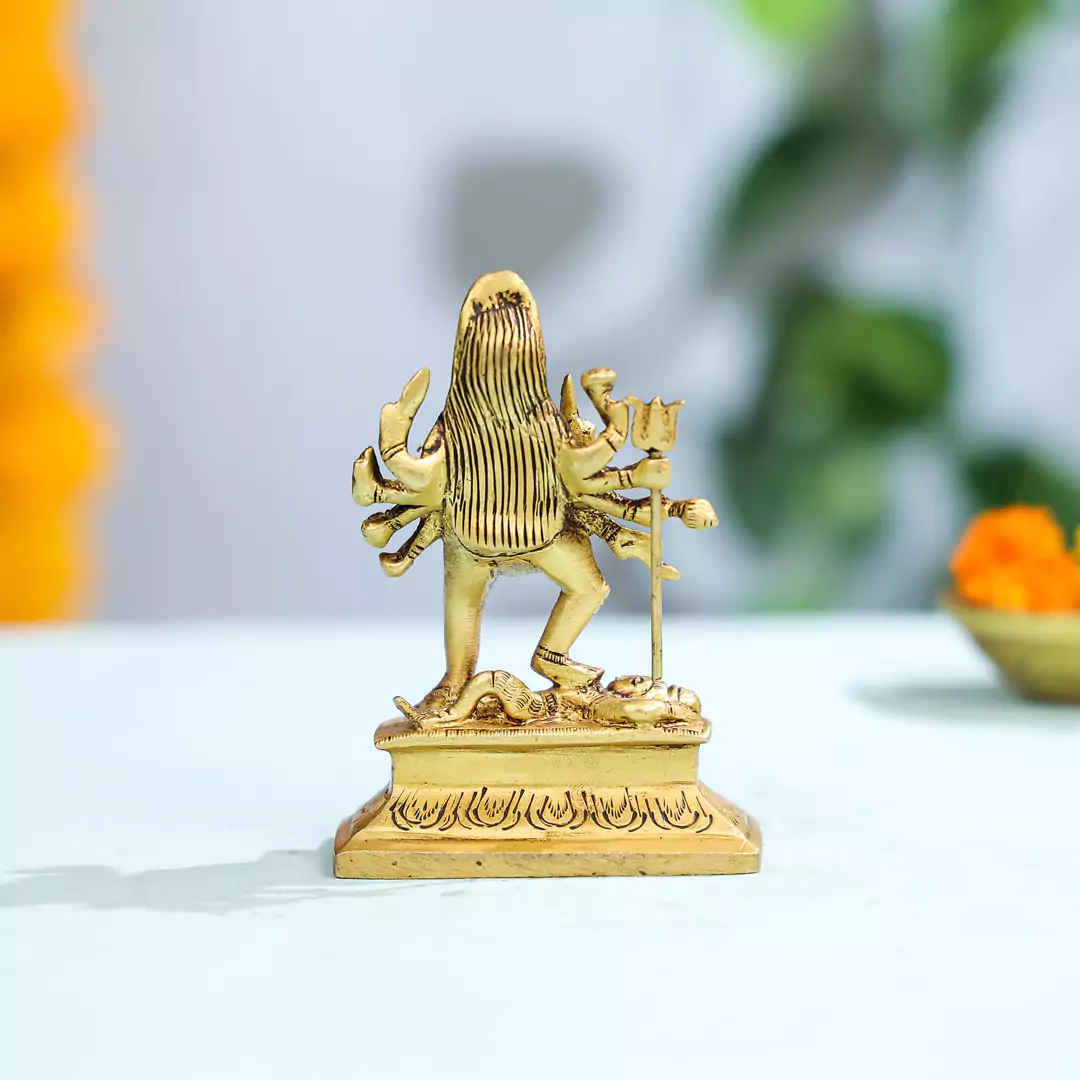 4.5" Brass Superfine Goddess Kali Idol - Image 3