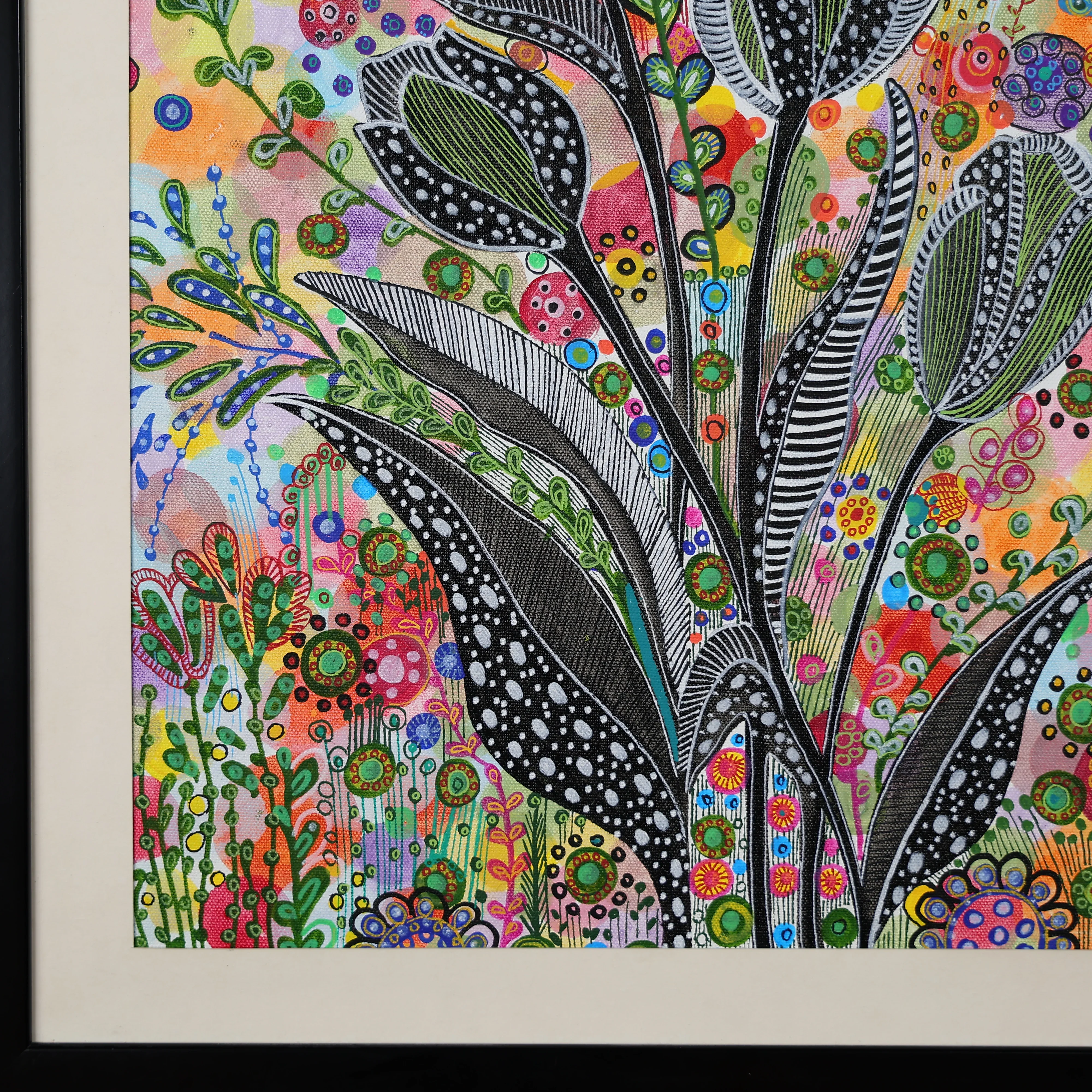 Hand-painted Canvas Tulip Flower Wall Art - Image 4