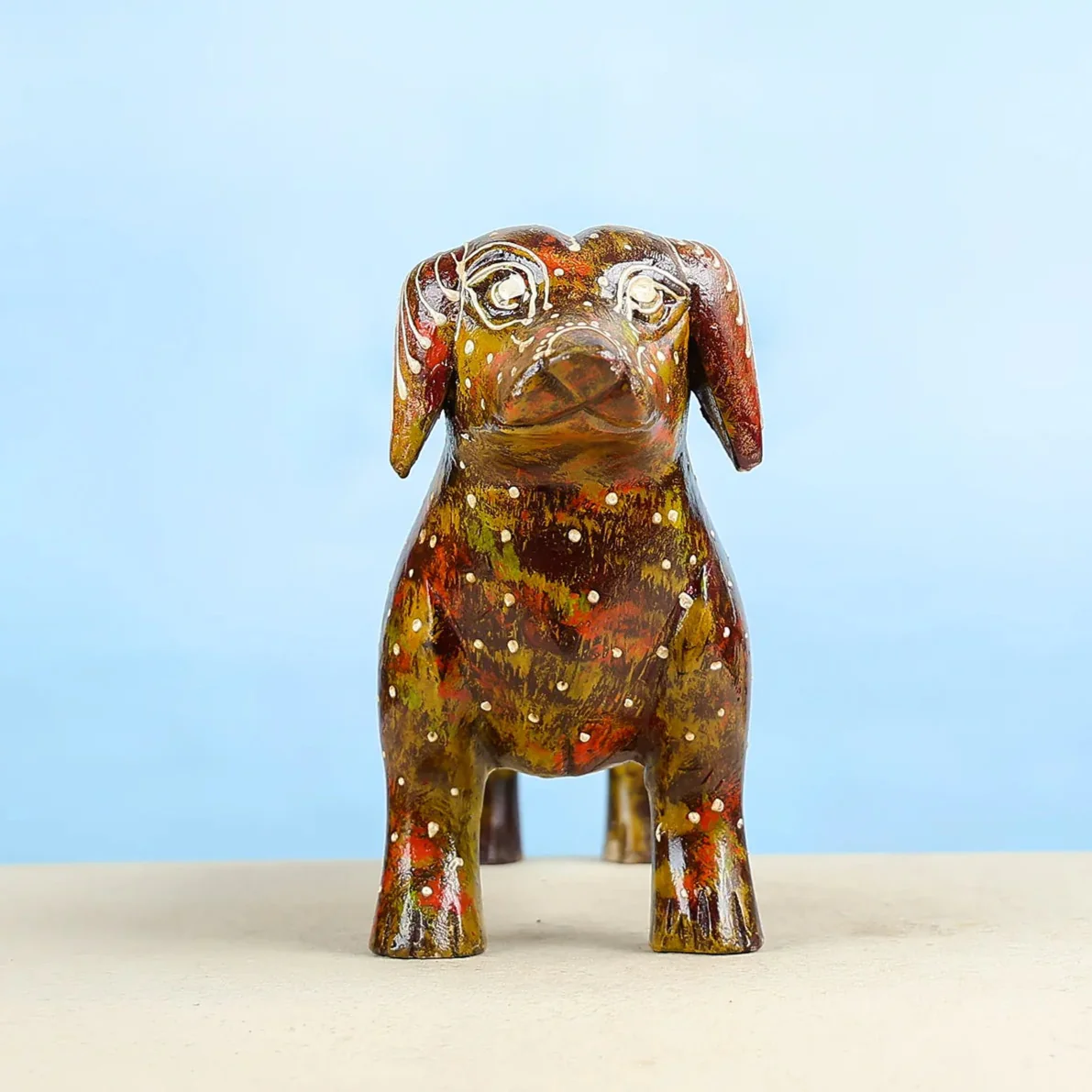 Handcrafted Colourful Dachshund Dog Figurine for Home Decor - Image 4