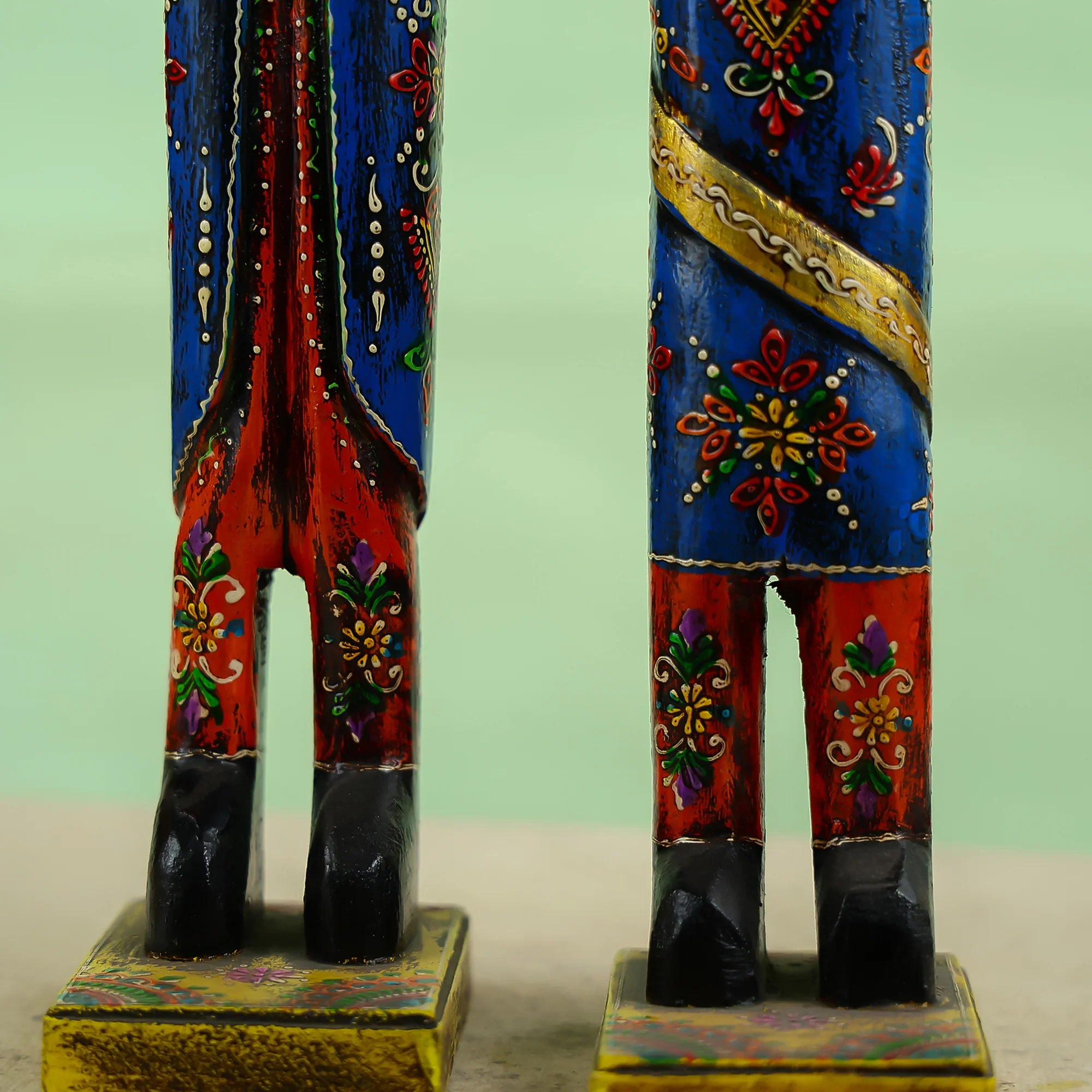 Hand Painted Carved Wooden Gentleman Figurine - Image 5