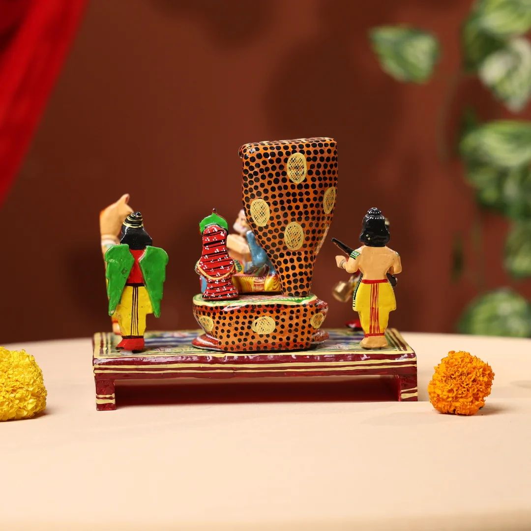 Lacquer Wooden Handpainted Lord Jaganath - Image 5