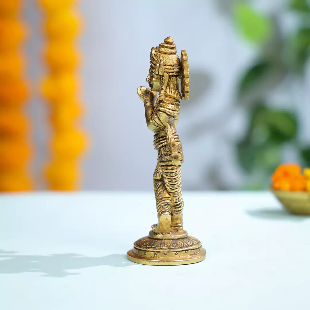 Lord Krishna Brass Figurine - Image 3