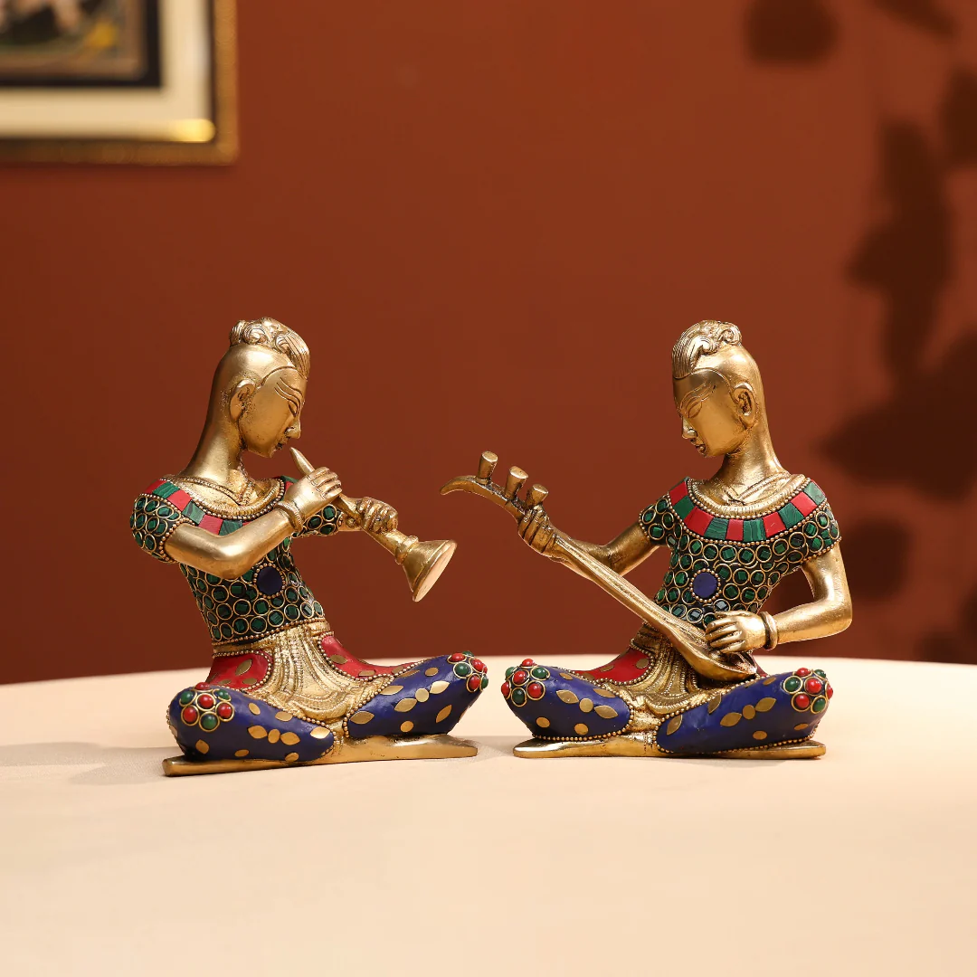 6.5 Musicians with Stonework Set Of 4 - Image 2