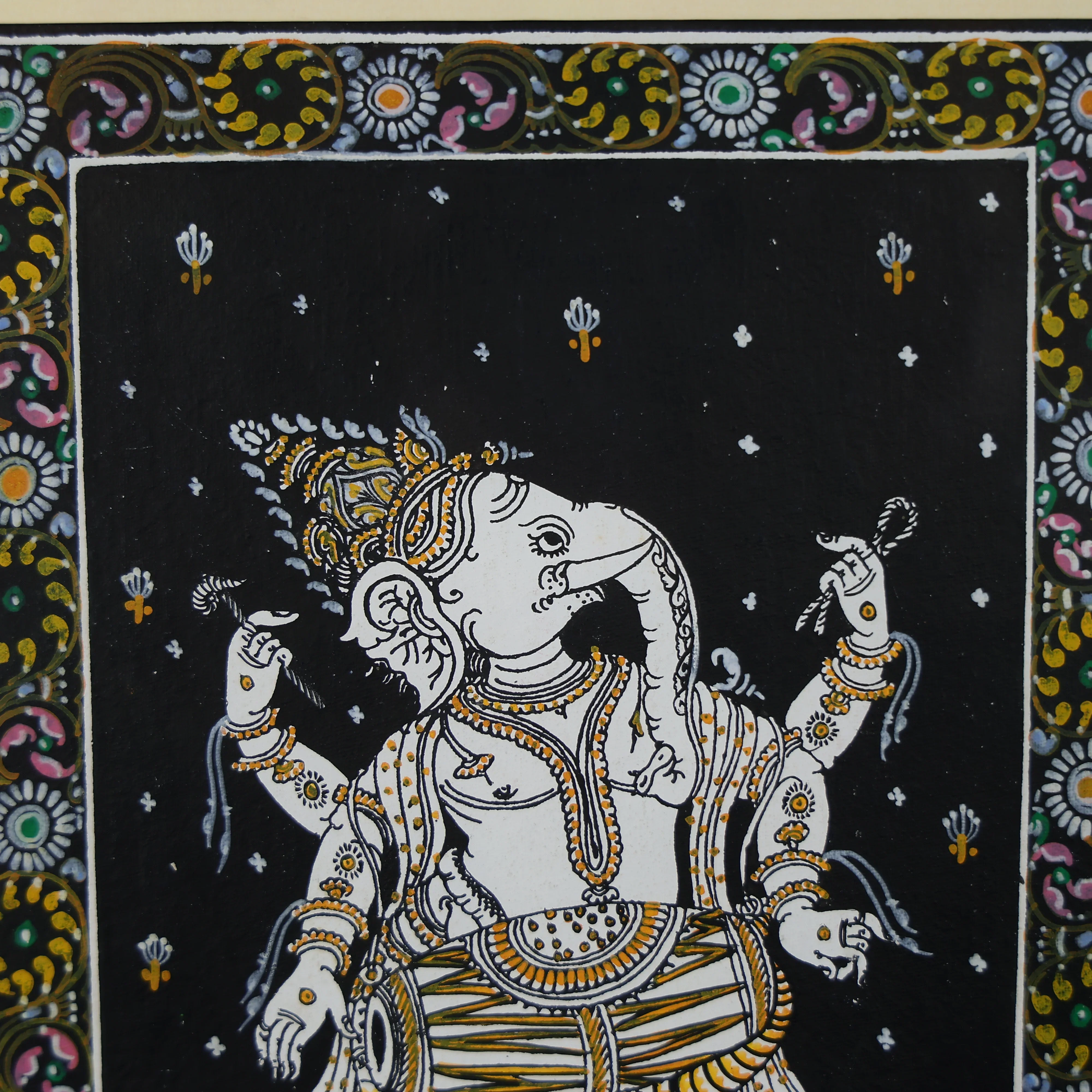 Hand-Painted Pattachitra Wall Art - Dancing Lord Ganesha - Image 5