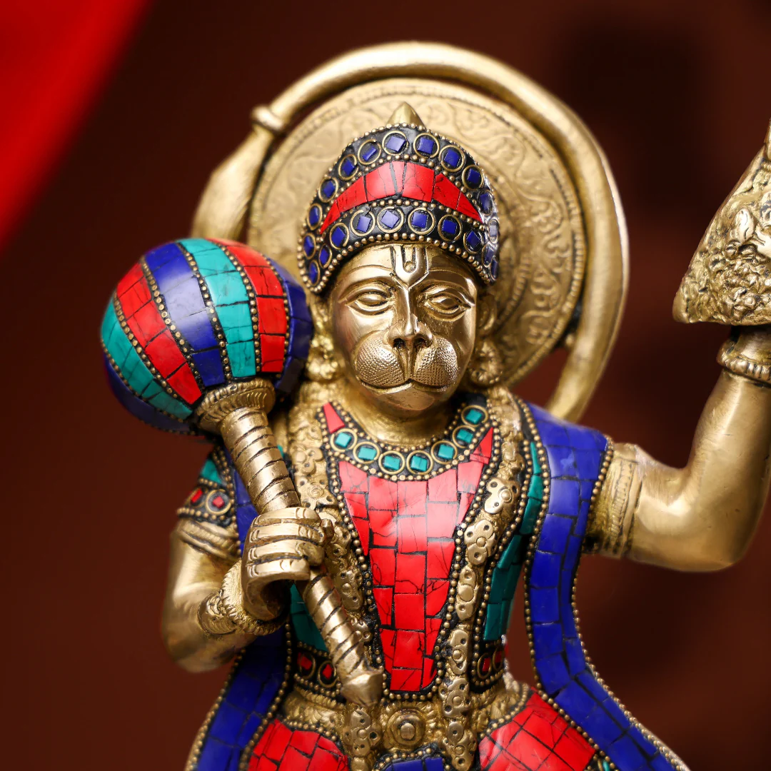 Sanjeevani Lord Hanuman With Stone Work - Image 3