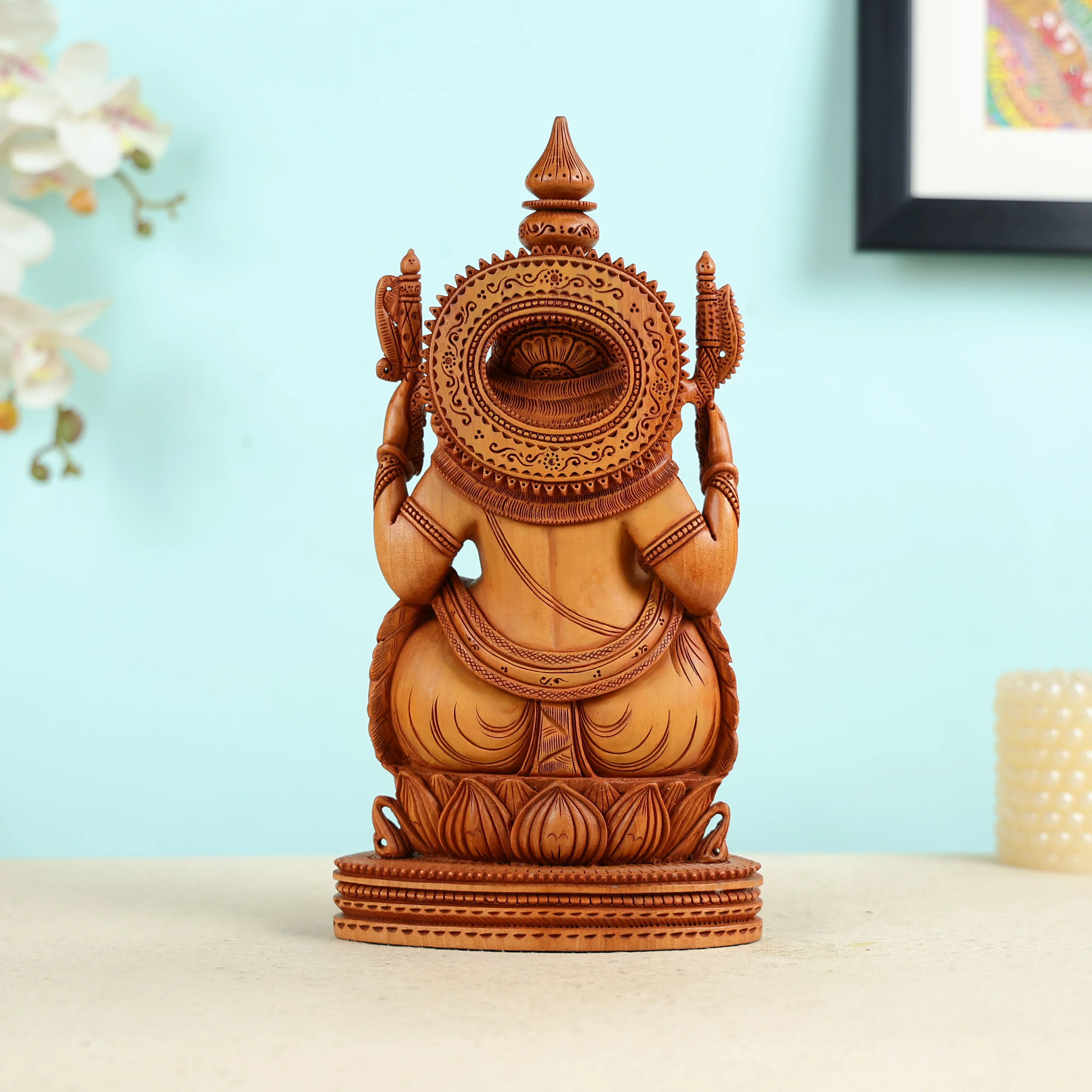Super Fine Hand Carved Ganesh Ji Statue - Image 3