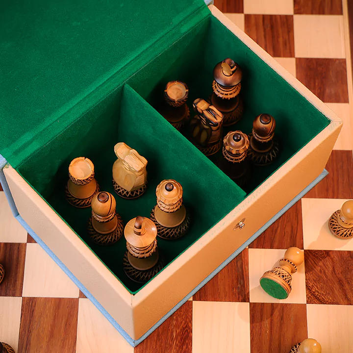Wooden Chess Pieces Storage Box - Image 3