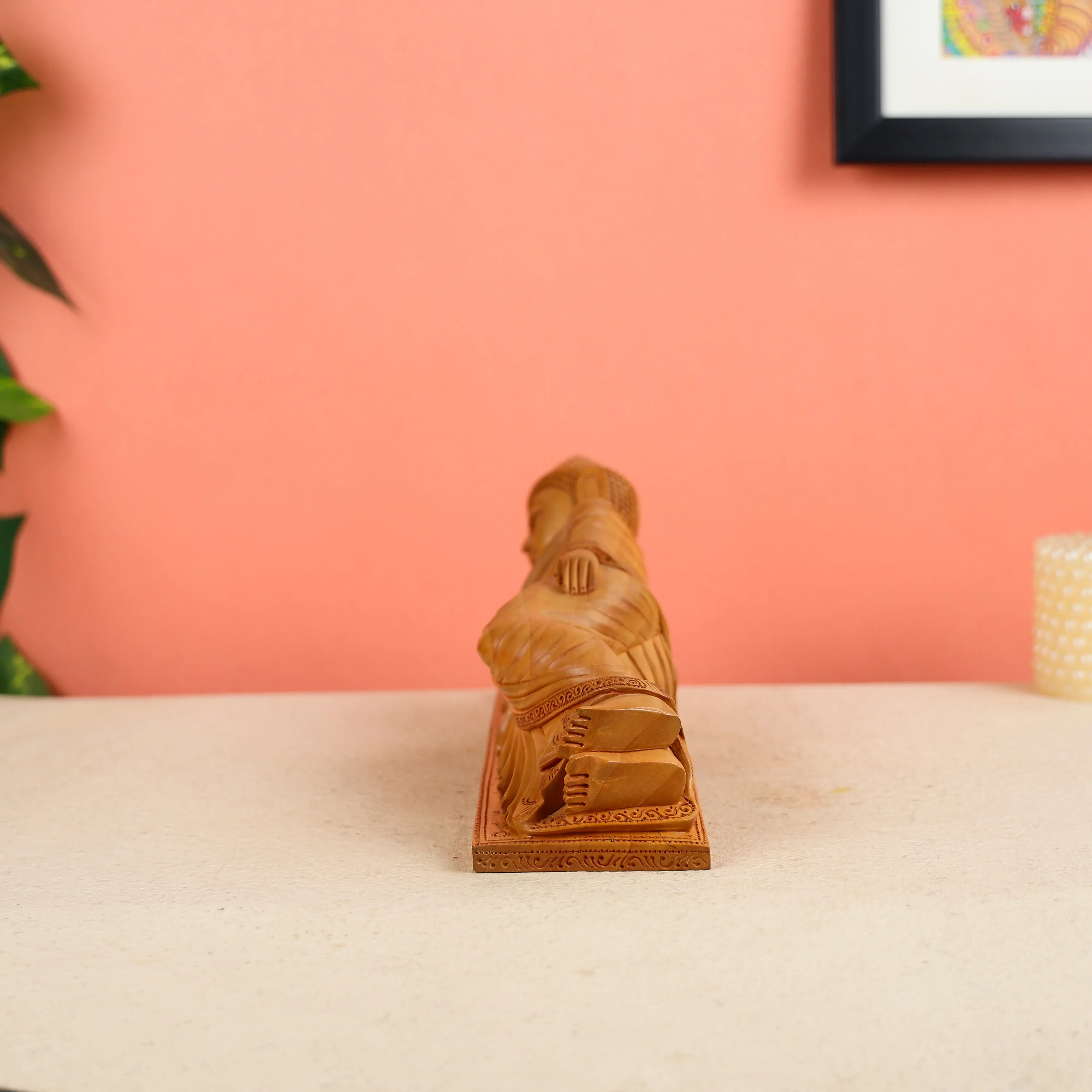 Wooden Resting Buddha Statue - Image 3